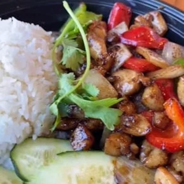 Shaken Chicken with Rice.
