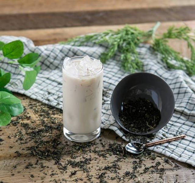 Hot Jasmine Milk Tea.